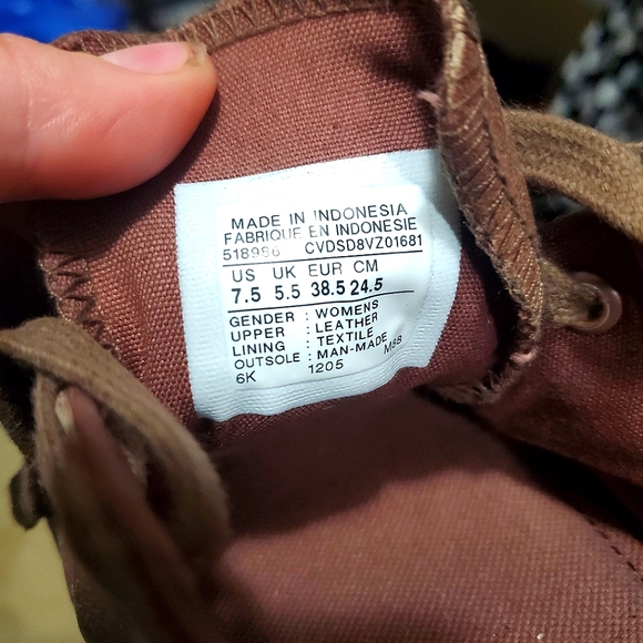 Brown genuine leather converse - Picture 4 of 7